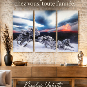 Tirage photo Triptyque Mistral noir