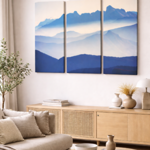 Tirage photo Triptyque Panorama bleu
