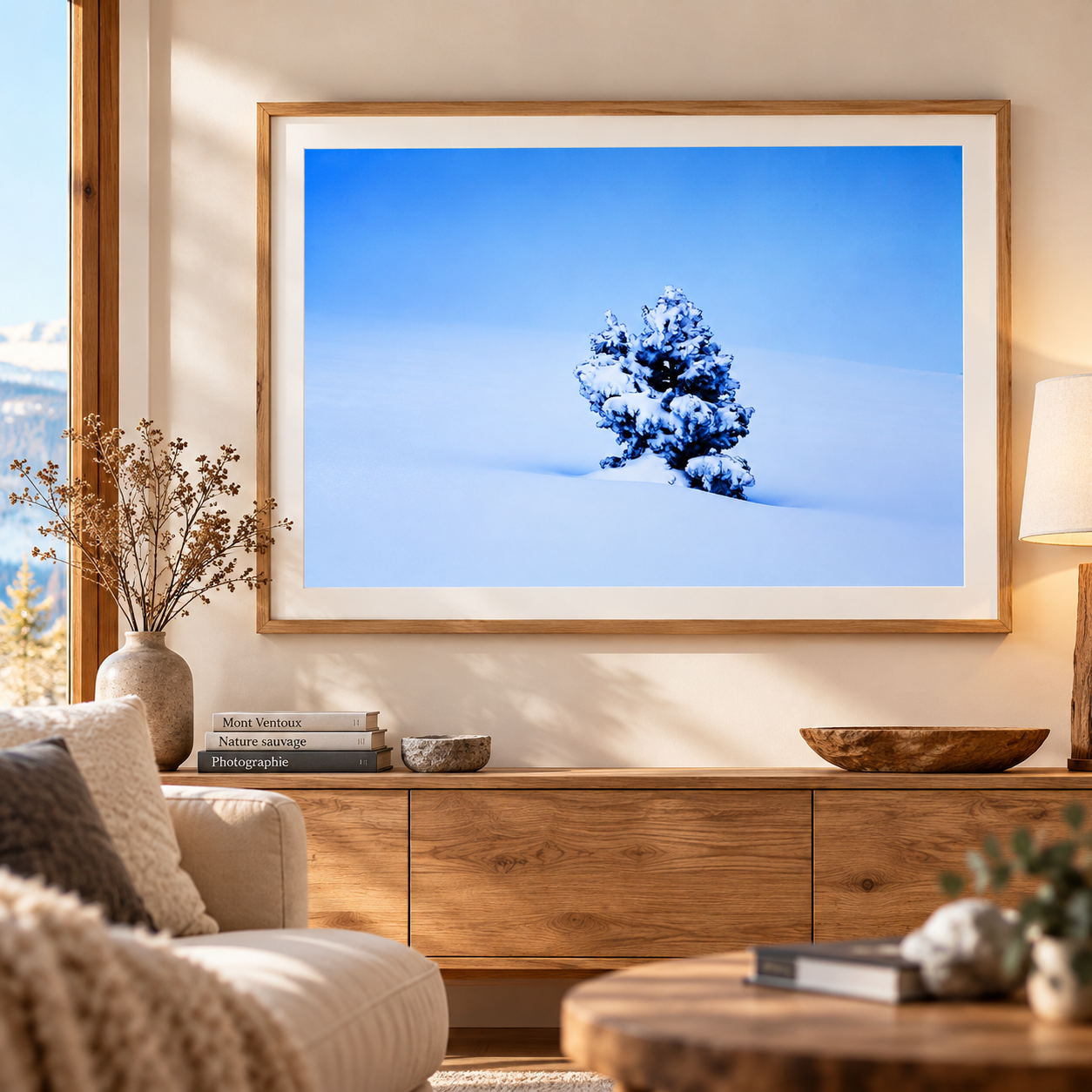 Le silence blanc 90 60 cm Tirage d' art