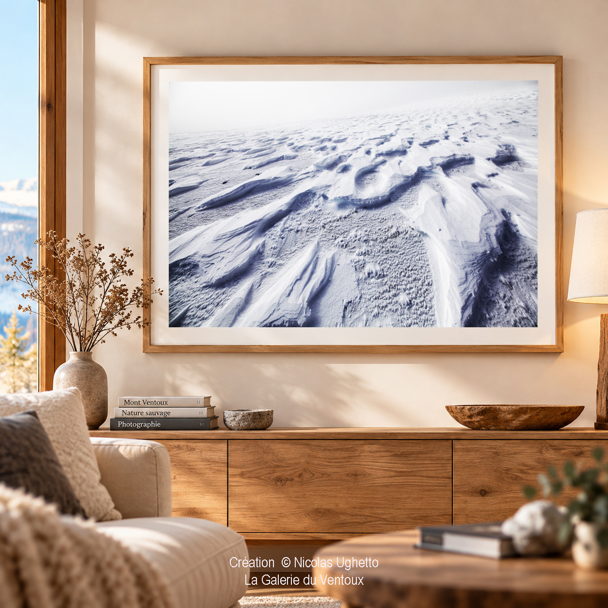Les sculptures du vent, tirage d'art des reliefs de neige sur le Mont Ventoux
