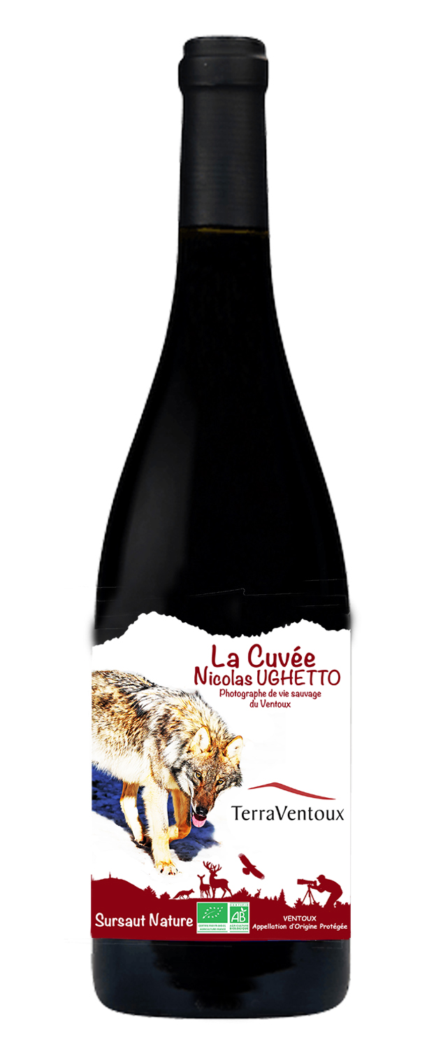Bouteille de la Cuvée Nicolas Ughetto en collaboration avec TerraVentoux