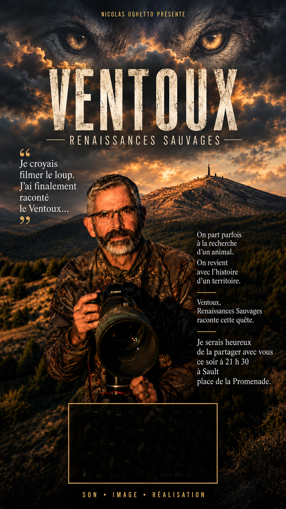 Affiche du film Ventoux Renaissances sauvages de Nicolas Ughetto